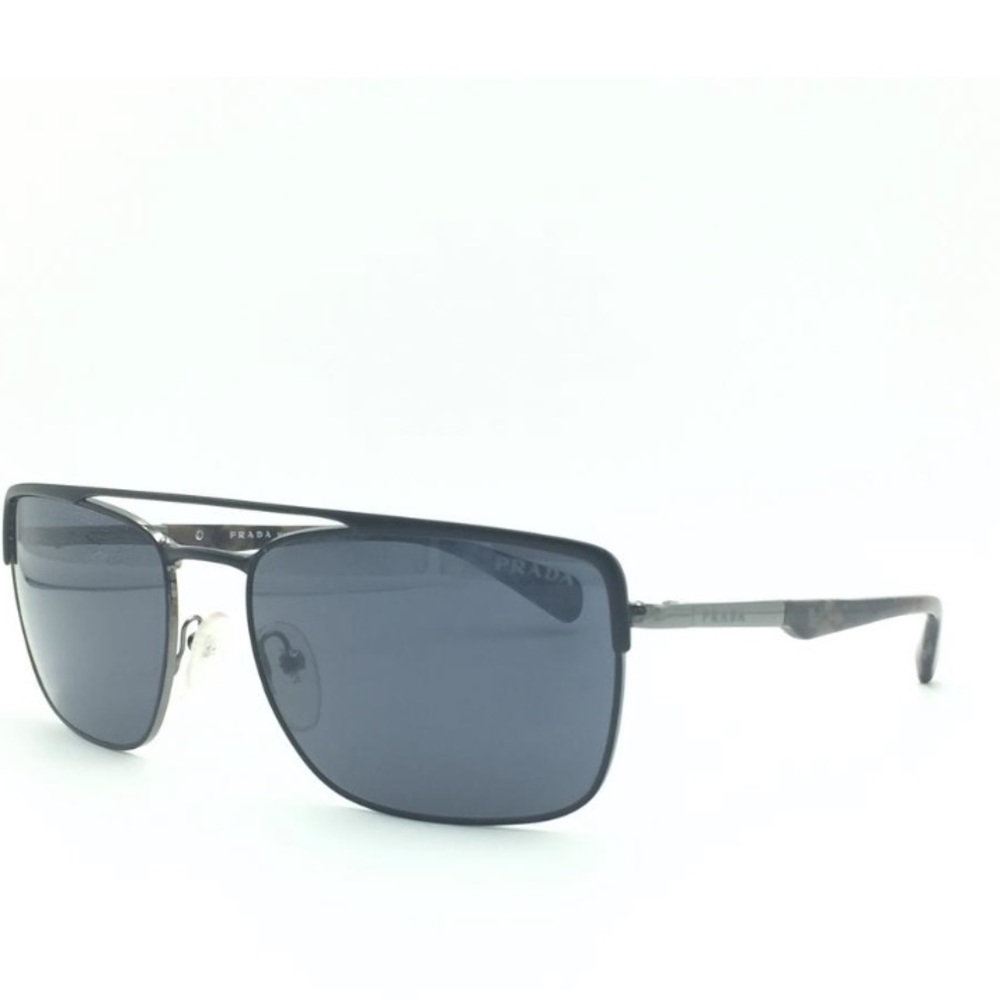 COPY - Prada Matte Black Khaki Rectangular Sunglasses SPR 50Q 1BO-0A9